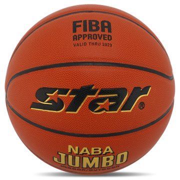 Мяч баскетбольный STAR NABA JUMBO FIBA BB337 размер 7 оранжевый BB337 фото