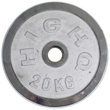 Блины диски хромированные HIGHQ SPORT TA-1458-20B 52мм 20кг хром TA-1458-20B фото