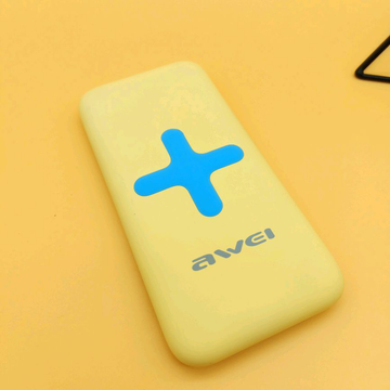 Power Bank AWEI P98K (Бездротова зарядка) 7000 mAh. Колір: жовтий ws15379-1 фото