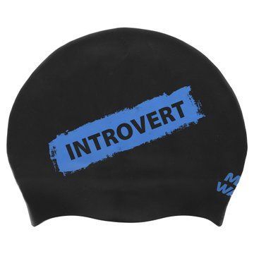 Шапочка для плавания силиконовая для взрослых MadWave INTROVERT reversible M055336 черный-белый M055336 фото