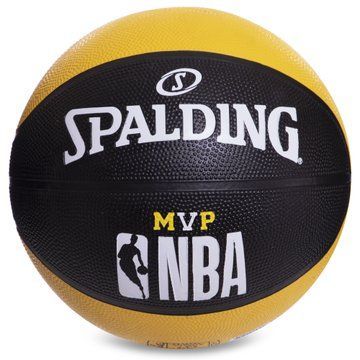 Мяч баскетбольный резиновый SPALDING NBA Mvp Color All Surface 83832Z размер 7 черный-желтый 83832Z фото