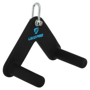 Рукоятка для тяги c узким хватом V-Bar нескользящее покрытие LiveUp LP8321 23,5см черный LP8321 фото