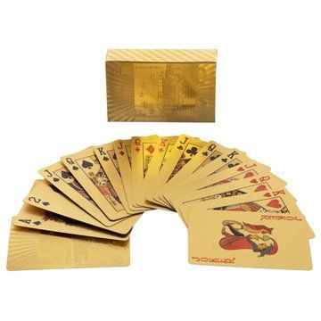 Карты игральные пластиковые золотые SP-Sport GOLD 500 EURO IG-4567-G 54 карты IG-4567-G фото