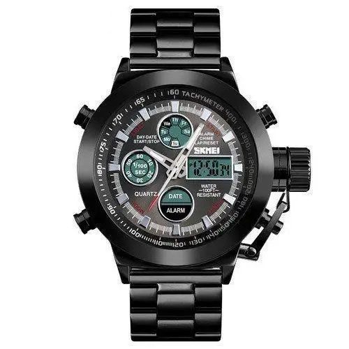 Часы наручные мужские SKMEI 1515BK BLACK, часы наручные электронные тактические. Цвет: черный ws54518 фото