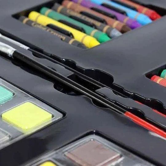 Набор для рисования с кейсом для юного художника 64 предмета в чемодане с единорогом ws25167 фото