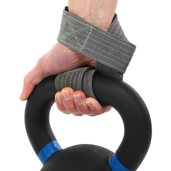 Лямки для тяги LEATHER LIFTING STRAP EZOUS B-07 2шт серый B-07 фото