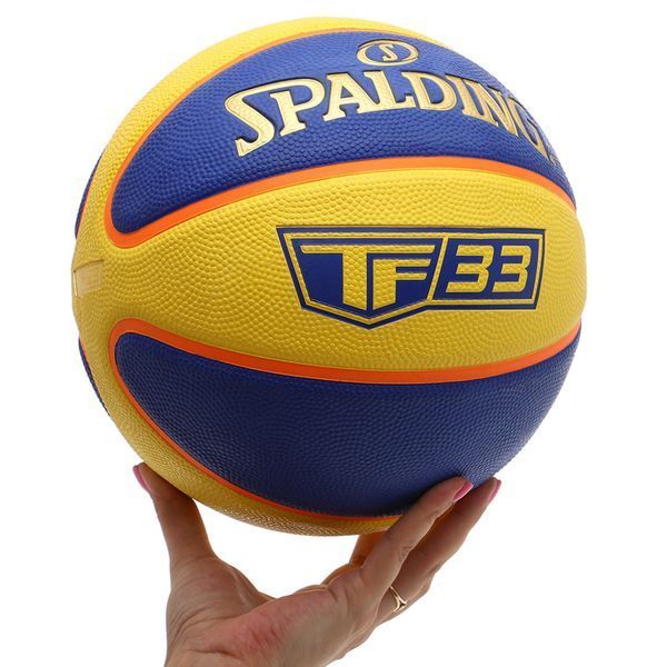 М'яч баскетбольний гумовий SPALDING TF-33 84352Y розмір 6 синій-жовтий 84352Y фото