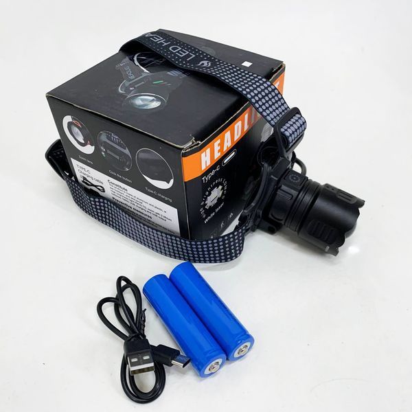 Ліхтар налобний 8505 WHITE LASER LED PM10-4TG (White+Yellow+Blue+Red) 2x18650 ws83614 фото