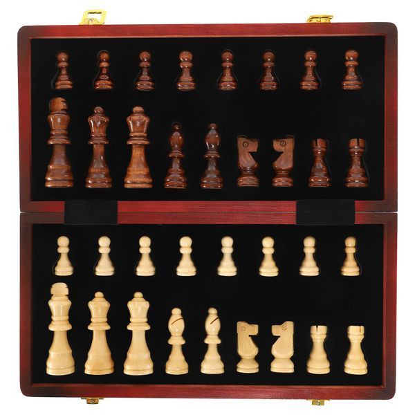 Шахматы настольная игра деревянные Xinliye W5206 размер 32x32х2,5 см W5206 фото