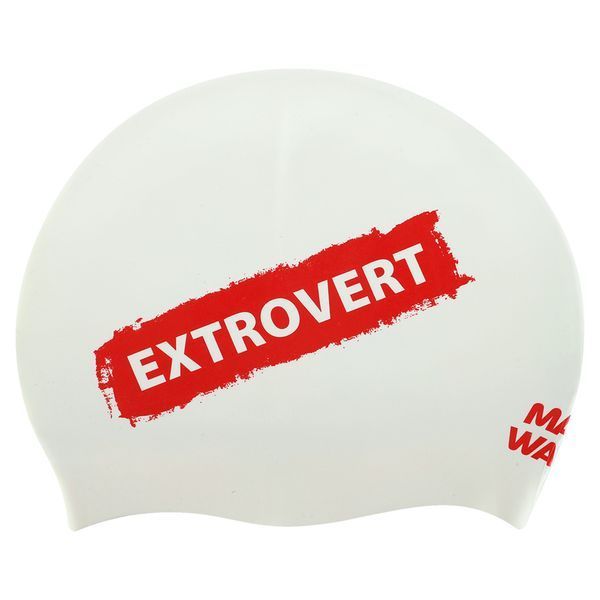Шапочка для плавания силиконовая для взрослых MadWave INTROVERT reversible M055336 черный-белый M055336 фото