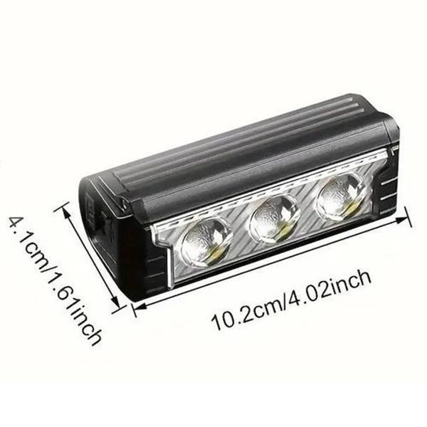 Велофара мощная FY-339B-3LED(white+yellow), Велосипедный фонарь с фиксацией на руль, для велосипедистов ws71537 фото