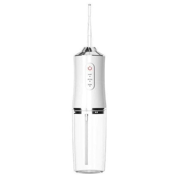Іригатор для чищення зубів та порожнини рота Oral Irrigator з акумулятором та змінними насадками. Колір: білий ws12495 фото