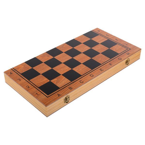 Шахматы шашки нарды 3 в 1 набор настольных игр деревянные ZOOCEN ZC7250 размер 50см x 50см х 2,5см ZC7250 фото