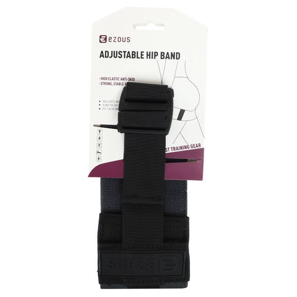 Резинка тканевая для упражнений лента сопротивления регулируемая ADJUSTABLE HIP BAND EZOUS EZOUS K-01 черный-фиолетовый K-01 фото