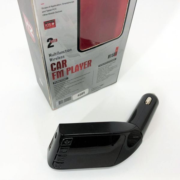 Автомобильный FM трансмиттер модулятор H15 Bluetooth MP3, Fm модулятор usb. Цвет: черный ws57559-1 фото