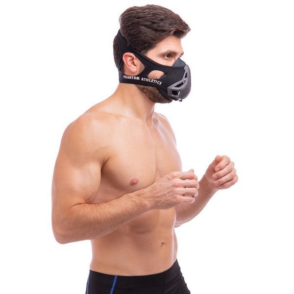 Маска тренировочная дыхательная для кроссфита Training Mask SP-Sport PHANTOM DH-6042 черный DH-6042 фото