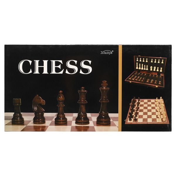 Шахматы настольная игра деревянные Xinliye W5206 размер 32x32х2,5 см W5206 фото