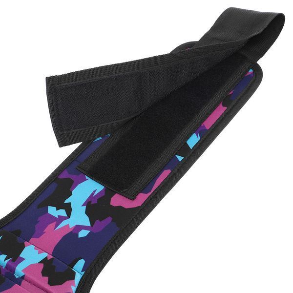Пояс атлетический текстильный FAIRTEX 165551 спинка-18см размер-S-XL черный-фиолетовый-голубой 165551 фото
