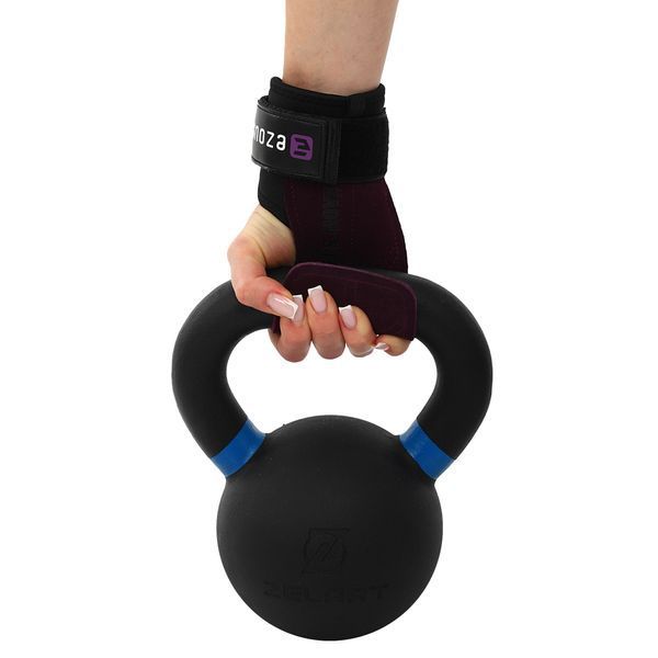 Накладки для подтягивания и тяги POWER GRASP PRO EZOUS D-16 2шт черный-фиолетовый D-16 фото