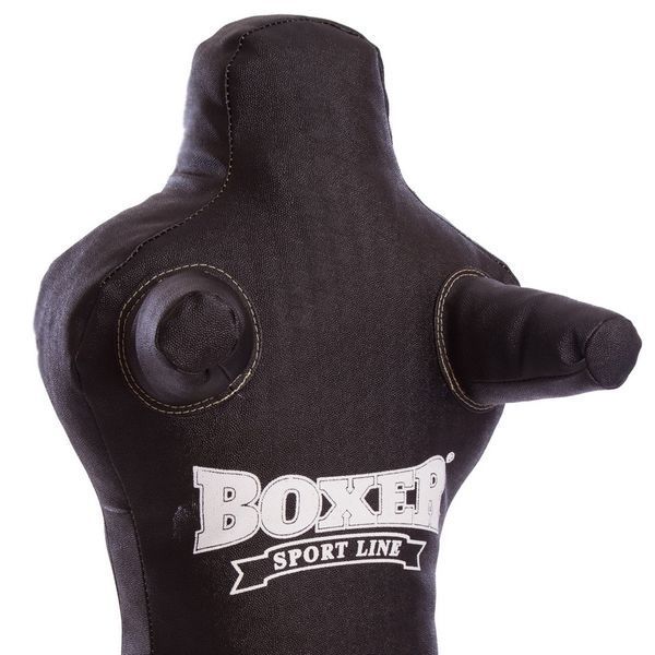 Манекен борцовский тренировочный Силуэт одноногий Кирза BOXER 1021-02 черный 1021-02 фото