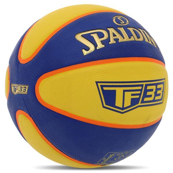 М'яч баскетбольний гумовий SPALDING TF-33 84352Y розмір 6 синій-жовтий 84352Y фото