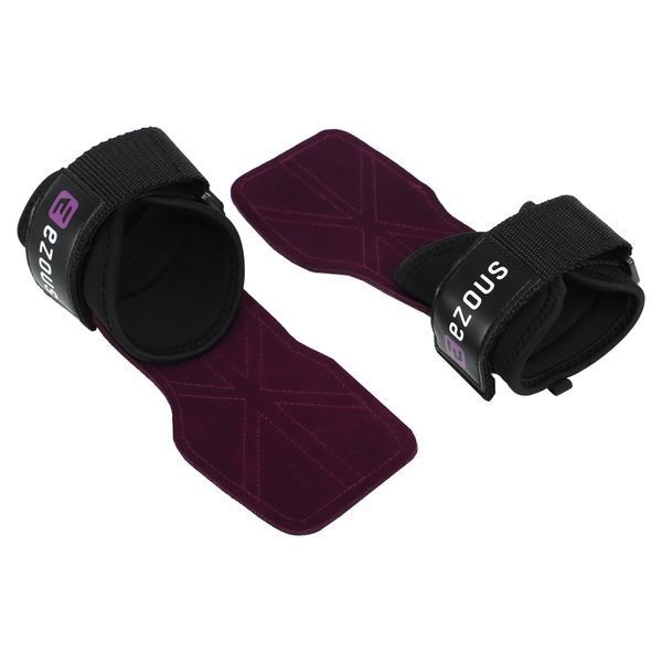 Накладки для подтягивания и тяги POWER GRASP PRO EZOUS D-16 2шт черный-фиолетовый D-16 фото