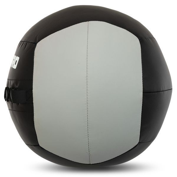 М'яч набивний медичний для кросфіту WALL BALL LiveUp LP8100-8 8кг чорний-сірий LP8100-8 фото