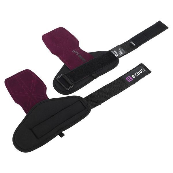 Накладки для подтягивания и тяги POWER GRASP PRO EZOUS D-16 2шт черный-фиолетовый D-16 фото