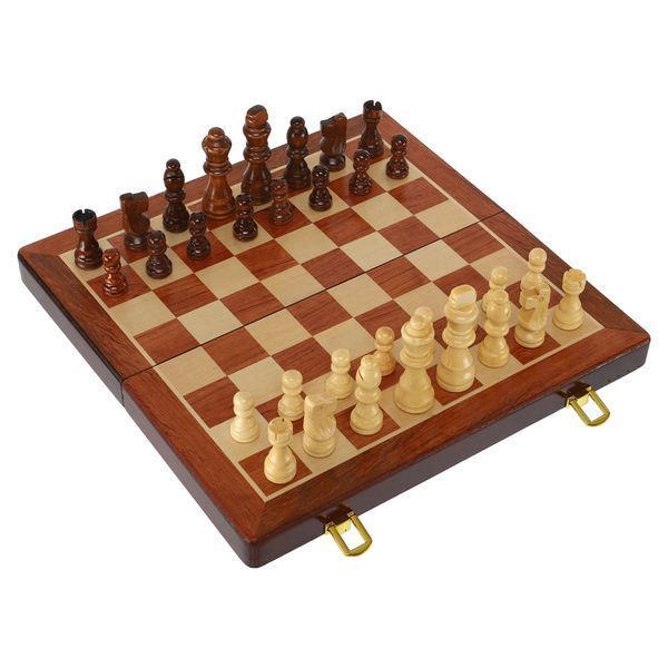 Шахматы настольная игра деревянные Xinliye W5206 размер 32x32х2,5 см W5206 фото