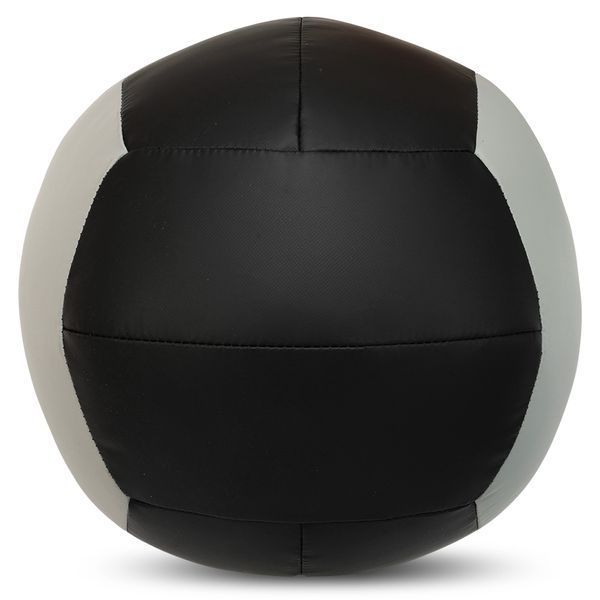 М'яч набивний медичний для кросфіту WALL BALL LiveUp LP8100-8 8кг чорний-сірий LP8100-8 фото