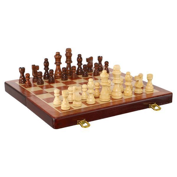 Шахматы настольная игра деревянные Xinliye W5206 размер 32x32х2,5 см W5206 фото