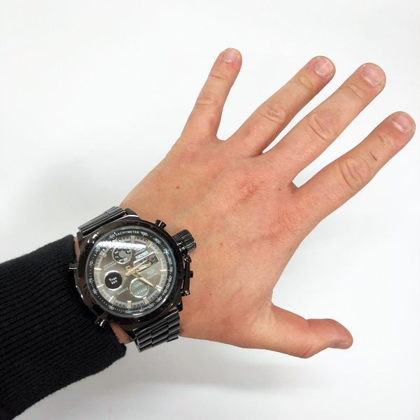 Часы наручные мужские SKMEI 1515BK BLACK, часы наручные электронные тактические. Цвет: черный ws54518 фото