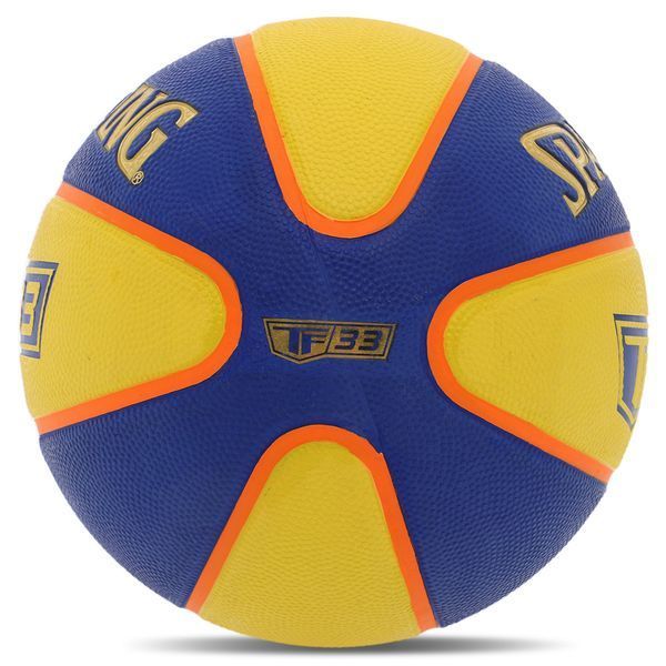 М'яч баскетбольний гумовий SPALDING TF-33 84352Y розмір 6 синій-жовтий 84352Y фото