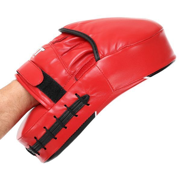 Лапа боксерська вигнута тренувальна шкіра HARD TOUCH BO-4231 19x5x25см 2штуки р. Регульований ремінець під будь-який розмір руки BO-4231 фото