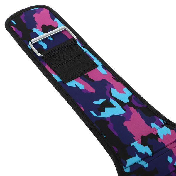 Пояс атлетический текстильный FAIRTEX 165551 спинка-18см размер-S-XL черный-фиолетовый-голубой 165551 фото