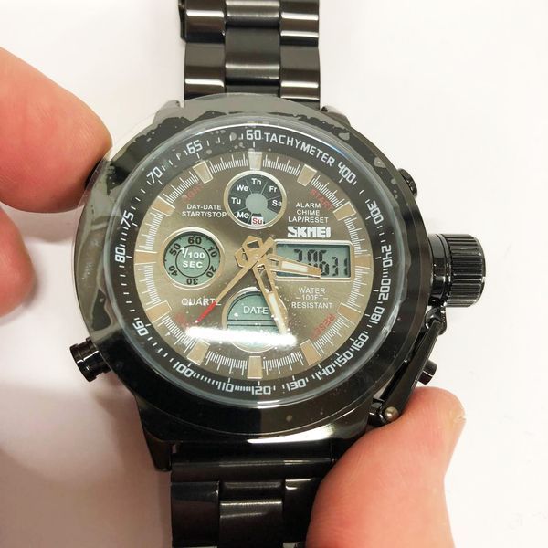 Часы наручные мужские SKMEI 1515BK BLACK, часы наручные электронные тактические. Цвет: черный ws54518 фото