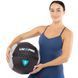 М'яч набивний медичний для кросфіту WALL BALL LiveUp LP8100-8 8кг чорний-сірий LP8100-8 фото 9