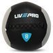 М'яч набивний медичний для кросфіту WALL BALL LiveUp LP8100-8 8кг чорний-сірий LP8100-8 фото 1