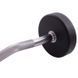 Штанга нерозбірна з фіксованою вагою вигнута поліуретанова Zelart Urethane Barbell TA-2690-25 довжина-106см 25кг чорний-салатовий TA-2690-25 фото 4