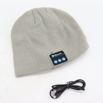 Портативная колонка ШАПКА с bluetooth наушниками SPS Hat BT True. Цвет: серый ws39519-1 фото