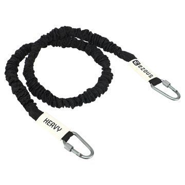 Эспандер трубчатый с карабином в защитном рукаве RESISTANCE TUBE WITH COVER EZOUS K-05-H нагрузка высокая черный K-05-H фото