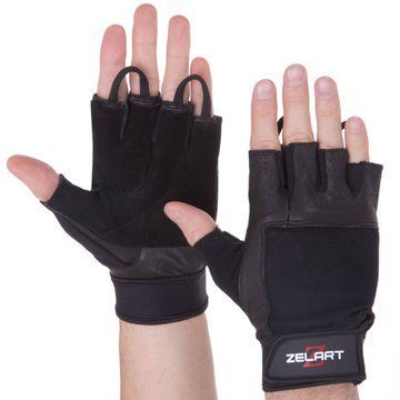 Перчатки для фитнеса и тяжелой атлетики Zelart SB-161593 S-XXL черный L SB-161593 фото