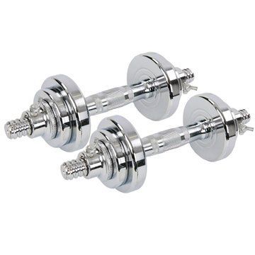 Гантели разборные стальные хромированные 10кг SP-Sport TA-8059-10 2шт по 5кг хром TA-8059-10 фото