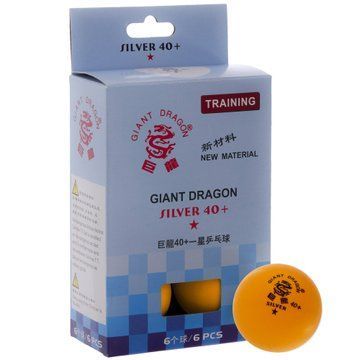 Набор мячей для настольного тенниса GIANT DRAGON SILVER 40+ 1star MT-6562 6шт цвета в ассортименте MT-6562 фото