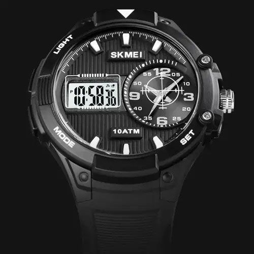 Часы наручные мужские SKMEI 1761BKWT, оригинальные мужские часы, брендовые мужские часы ws25273 фото