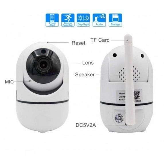 Беспроводная поворотная IP камера WiFi microSD UKC Y13G 1mp с распознаванием лиц ws78487 фото