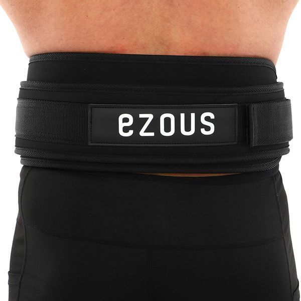 Пояс атлетический текстильный EZOUS TRAINING BELT O-04 спинка-14см размер S-L черный O-04 фото