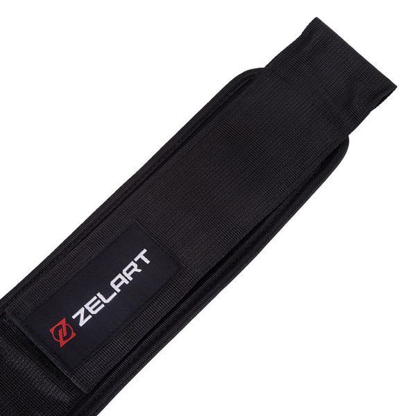 Пояс атлетичний текстильний Zelart SB-165428 спинка-14см розмір XS-XXL чорний SB-165428 фото