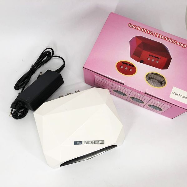 Сушилка для ногтей UV LAMP CCF+LED, Сушилка обычного ногтей, Портативная сушилка для ногтей. Цвет: белый ws17165-1 фото