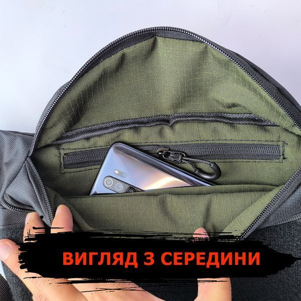 Тактична бананка з патч-панеллю чоловіча, Сумка через плече з Cordura ws23276 фото